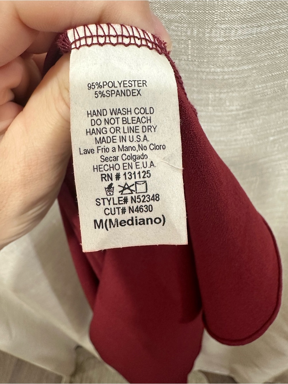 Cold-Shoulder Ruffle Mini Dress in Wine - Picture 4 of 4